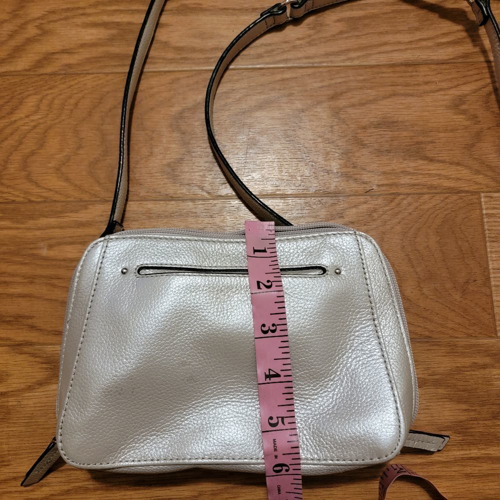 Tignanello Metallic Silver Convertible Crossbody Bag - Picture 6 of 11